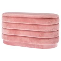 RIVERDALE - Poef Beau oud roze 80cm - thumbnail