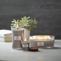 WoodWick Geurkaars Mini Fireside - 8 cm / ø 7 cm - Geurkaars in Glas - Houten Lont - thumbnail