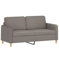 3-delige Loungeset met kussens stof taupe - thumbnail