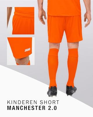 JAKO 4400K Short Manchester 2.0 Kids - Fluo Oranje - 104