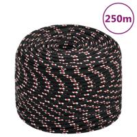 VidaXL Boot touw 6 mm 250 m polypropyleen zwart - thumbnail