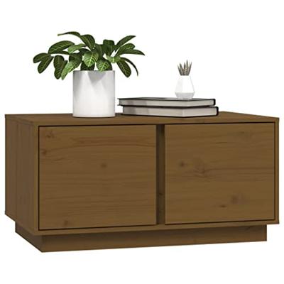 Salontafel 80x50x40 cm massief grenenhout honingbruin