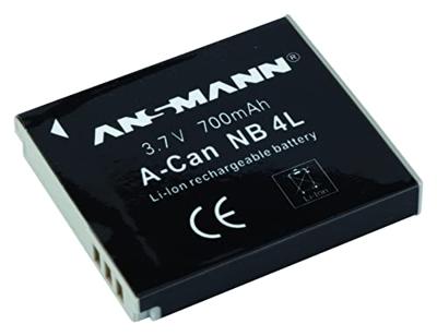 Ansmann A-Can NB 4 L Camera-accu Vervangt originele accu NB-4L 3.7 V 700 mAh Ansmann A-Can NB 4 L Camera-accu Vervangt originele accu NB-4L 3.7 V 700 mAh