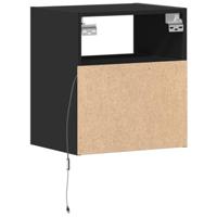 Tv-wandmeubels met LED-verlichting 2 st 41x31x45 cm zwart - thumbnail