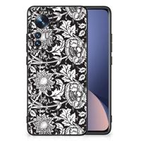 Xiaomi 12 | 12X Bloemen Hoesje Black Flowers - thumbnail