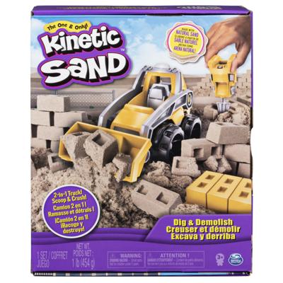 Kinetisch zand bouwset - KINETIC SAND - Graaf en sloop met 454 g natuurlijk zand
