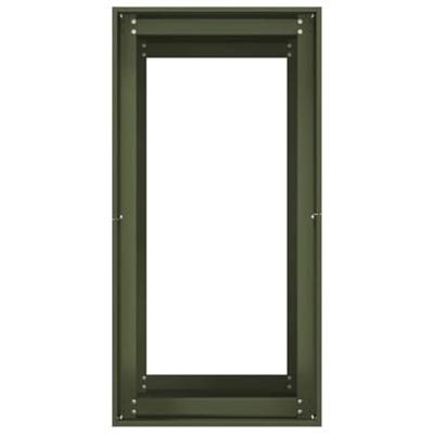 VidaXL Plantenbak 40x80x80 cm staal olijfgroen