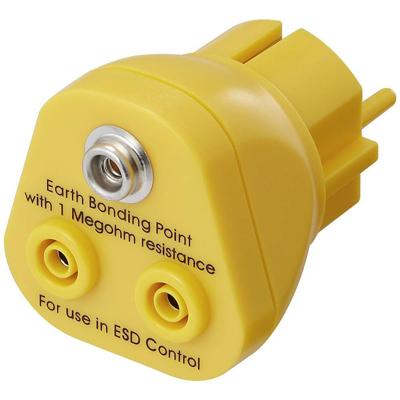 TRU COMPONENTS TC-12277204 Aardingsstekker 2x banaanbussen 4 mm, 1x drukknopaansluiting 10 mm 1 stuk(s)