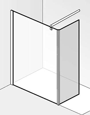 Saqu Modulo inloopdouche met zijwand incl. antikalk 90x30x210cm chroom