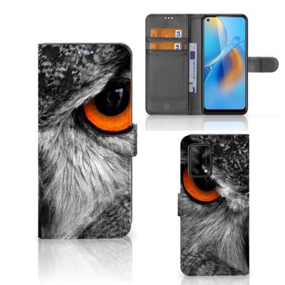 OPPO A74 4G | Telefoonhoesje | Met pasjeshouder | Uil OPPO A74 4G | Telefoonhoesje | Met pasjeshouder | Uil