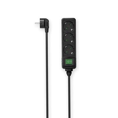 Hama Stekkerdoos, 3-voudig, schakelaar, 3 m Kabel Zwart Hama Stekkerdoos, 3-voudig, schakelaar, 3 m Kabel Zwart