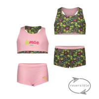 B.Nosy zomer reversibel bikini meisjes - groen/roze - Winona - thumbnail