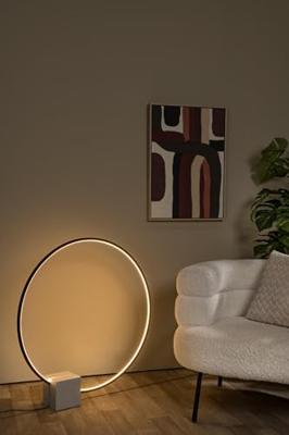 Lucide CIRKELIS - Tafellamp - Ø 83 cm - LED Dimb. - 1x24W 3000K - Zwart