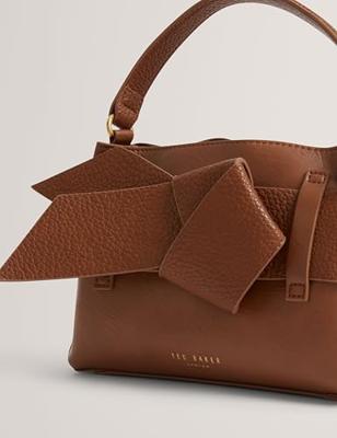 Ted Baker Ssansa Knot Bow Mini Top Handle Bag -Tan