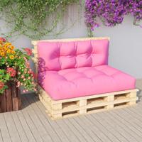 VidaXL Palletkussens 2 st stof roze - thumbnail