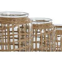 Vaas Home ESPRIT Natuurlijk Kristal 16,5 x 16,5 x 27 cm (3 Onderdelen) - thumbnail