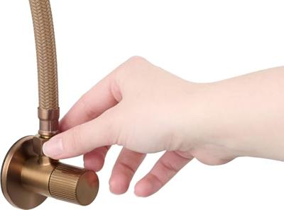 Ben Engraved Line hoekstopkraan incl. aansluitslang 1/2 x 3/8 inch geborsteld koper