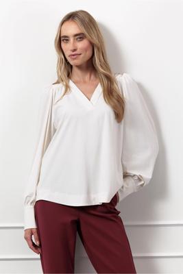 Studio Anneloes Emmarie Top 13171 T-shirt Lange Mouw 1700 Ecru