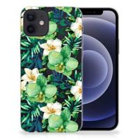 iPhone 12 | 12 Pro (6.1") | TPU Case | Orchidee Groen - thumbnail