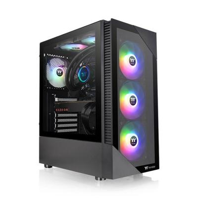 ATX Semi-toren BehuizingTHERMALTAKE View 200 TG ARGB Zwart