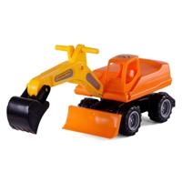 Cavallino mega graafmachine loopauto oranje, 79cm - thumbnail