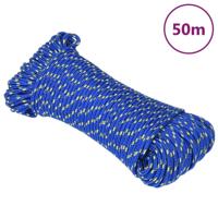 VidaXL Boottouw 3 mm 50 m polypropyleen blauw - thumbnail