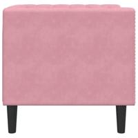 Fauteuil Chesterfield-stijl fluweel roze - thumbnail