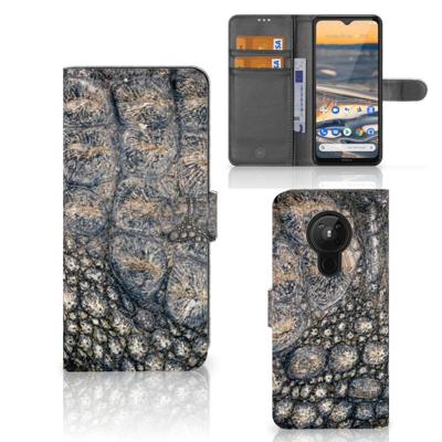 Nokia 5.3 | Telefoonhoesje | Met pasjeshouder | Krokodillenprint