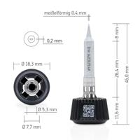 Ersa 0142CDLF04/SB Soldeerpunt Beitelvorm Grootte soldeerpunt 0.40 mm Inhoud: 1 stuk(s) - thumbnail