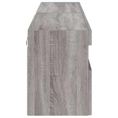 Tv-wandmeubels met LED 2 st 80x30x40 cm grijs sonoma eikenkleur
