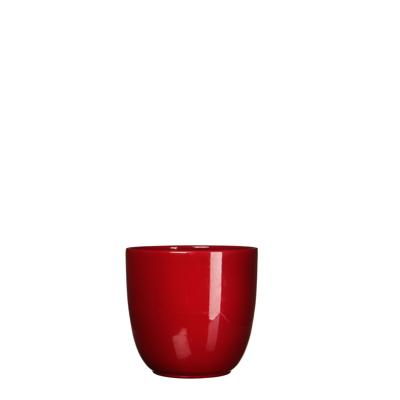 Mica Decorations tusca pot donkerrood glans 11x12cm Mica Decorations tusca pot donkerrood glans 11x12cm
