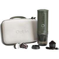 Outin Draagbare elektrische espressomachine met beschermkoffer - Nano reis cadeauset - snelle waterverwarming - Italiaans design - capsules & gemalen koffie - 20 bar - draagbare koffiemachine - reis & camping koffiezetapparaat - 12 volt - thumbnail