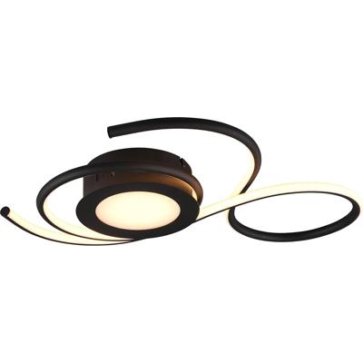 LED Plafondlamp 36W Dimbaar - Aanpasbare Kleur - Mat Zwart Aluminium