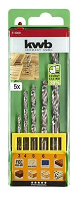 kwb 511900 Hout-spiraalboor 5-delig 1 set(s)