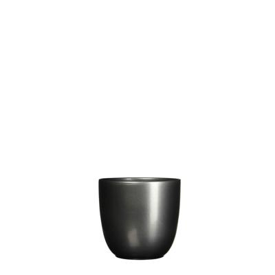 Bloempot Pot rond es/9 tusca 9 x 10 cm antraciet Mica - Mica decorations