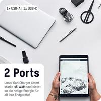 Ansmann Home Charger 247PD USB-oplader 45 W 1x USB-A, 1x USB-C USB PD Zwart Binnen - thumbnail