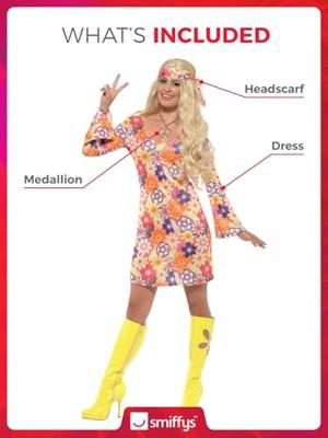 Hippie kostuum Flowers Dames