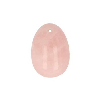 Yoni Ei Rozenkwarts Top Geboord (47 x 34 mm) Yoni Ei Rozenkwarts Top Geboord (47 x 34 mm)