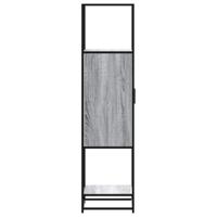 Hoge kast 35,5x35x139 cm bewerkt hout en metaal grijs sonoma - thumbnail