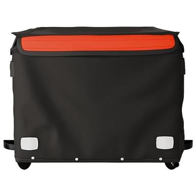 VidaXL Fietstrailer 45 kg ijzer zwart en oranje