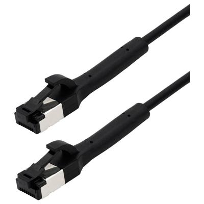 Maxtrack TI42-0,25L RJ45 Netwerkkabel, patchkabel CAT 8.1 U/FTP 0.25 m Zwart Afgeschermd (enkel), Flexibel 1 stuk(s)