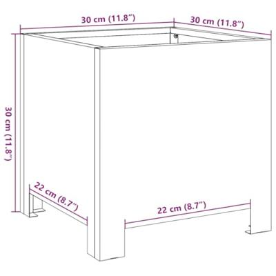 VidaXL Plantenbakken 2 st 30x30x30 cm staal olijfgroen