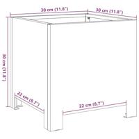 VidaXL Plantenbakken 2 st 30x30x30 cm weervast staal - thumbnail