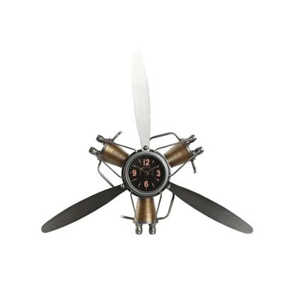 Muurklok Home ESPRIT Gouden Zilverkleurig Metaal Propellers Vintage 63 x 12 x 55 cm Muurklok Home ESPRIT Gouden Zilverkleurig Metaal Propellers Vintage 63 x 12 x 55 cm