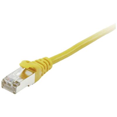 Equip 605563 RJ45 Netwerkkabel, patchkabel CAT 6 S/FTP 0.25 m Geel Vergulde steekcontacten 1 stuk(s)