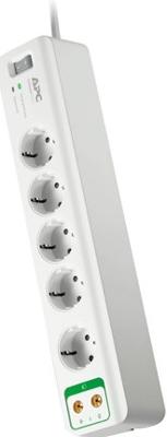APC by Schneider Electric PM5V-GR Overspanningsveilige stekkerdoos 5-voudig Wit Randaarde stekker 1 stuk(s)