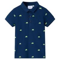 Kinderpoloshirt 116 marineblauw - thumbnail