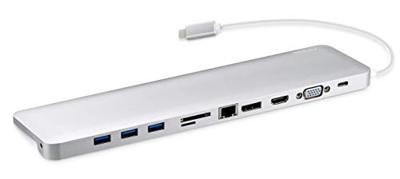 Aten UH3234-AT Dockingstation Usb-c 1x Displayport Female / 1x Hdmi Type A Female / 1x Vga Female Gigabit Docking 11-poorts Zilver