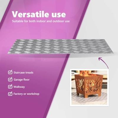 VidaXL Trap tread rechthoekig 2 pcs zilver 90 x 50 cm aluminium