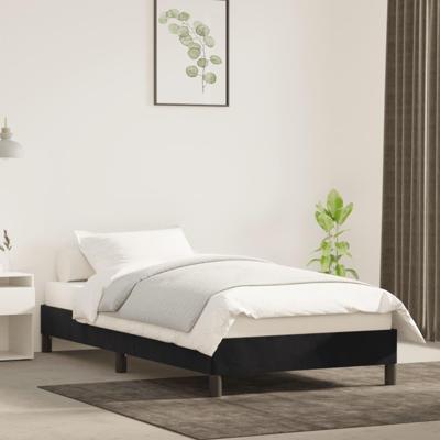 Bedframe zonder matras 100x200 cm fluweel zwart